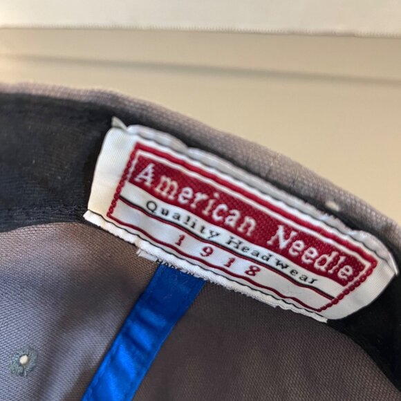 Cali Needle Point Bear Embroidered  Hat Snap Back Floral Blue Orange Adult - Picture 7 of 8